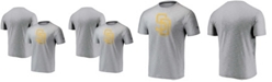 Fanatics Men's Gray San Diego Padres Team Logo Space-Dye T-shirt